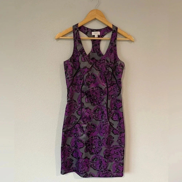 Richard Chai for Target tuxedo rose print dress size 7 - Picture 1 of 3